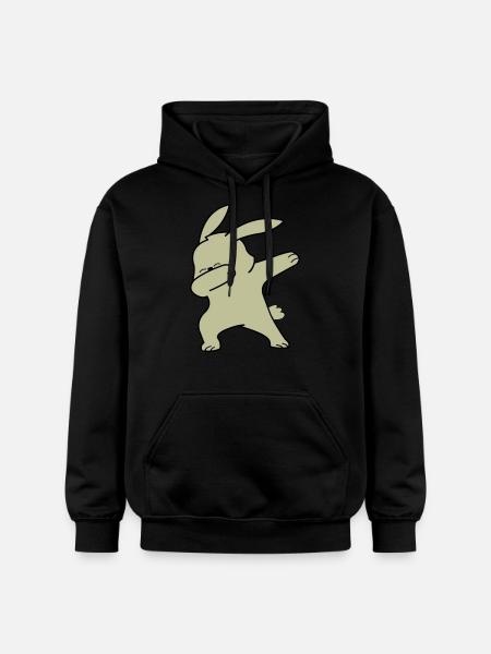 Dabbing Rabbit - Gildan Unisex Softstyle® Midweight Hoodie - black