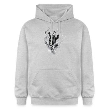 Baby Bear - Gildan Unisex Softstyle® Midweight Hoodie - light heather grey - Front - Liana (172cm) & Jaron (178cm)
