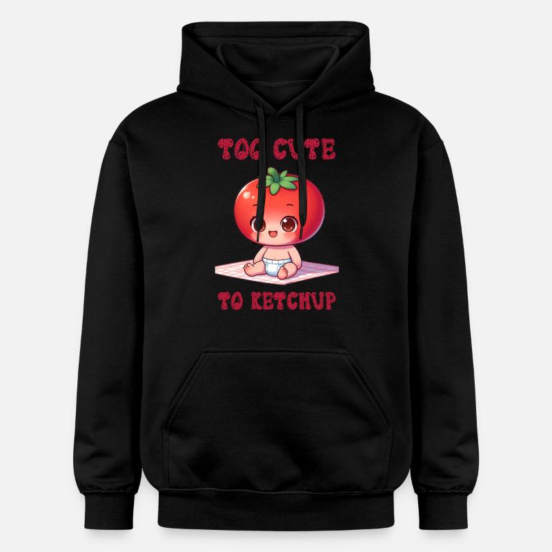 Trop mignon pour le ketchup - Sweat à capuche Softstyle® Gildan Unisexe - noir