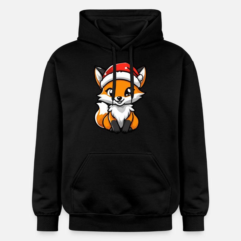 Renard Noël mignon - Sweat à capuche Softstyle® Gildan Unisexe - noir