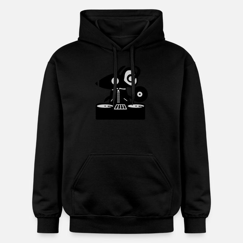 DJ Mouse - Rat - Gildan Unisex Softstyle® Midweight Hoodie - black