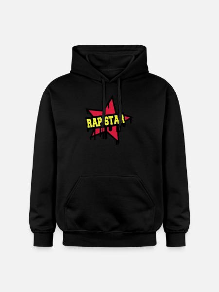 Rap Star - Gildan Unisex Softstyle® Midweight Hoodie - black