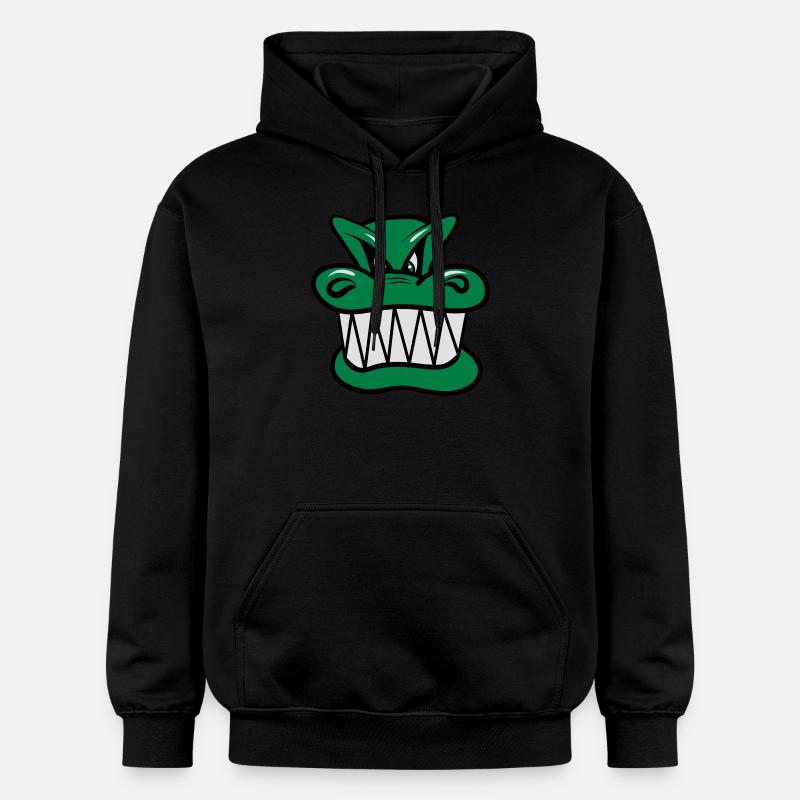 Drache böse witzig Cool Comic - Gildan Unisex Softstyle® Midweight Hoodie - Schwarz