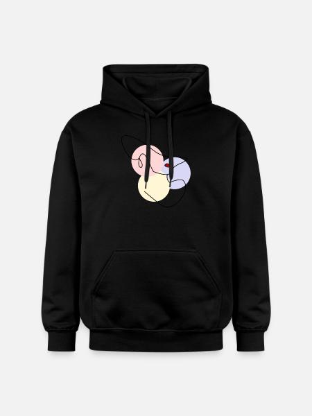 VROUW. DOCHTER. PUBER. VROUWENDAG - Gildan uniseks Softstyle® Midweight hoodie - zwart