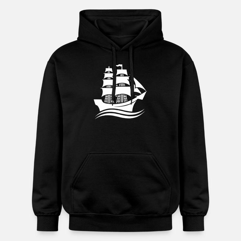 Navire 1 - Sweat à capuche Softstyle® Gildan Unisexe - noir