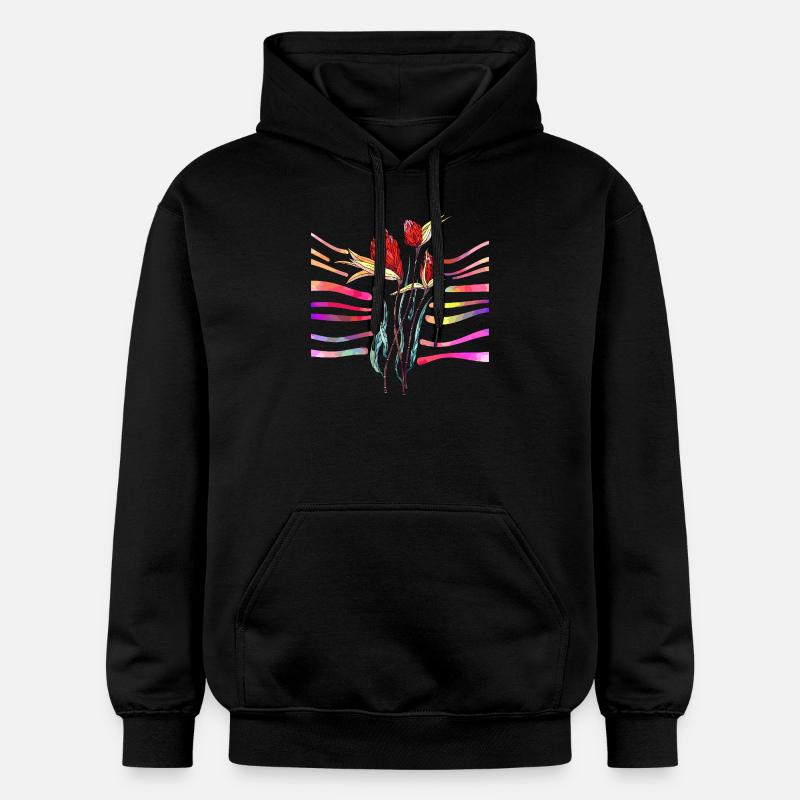 Fleur - Sweat à capuche Softstyle® Gildan Unisexe - noir