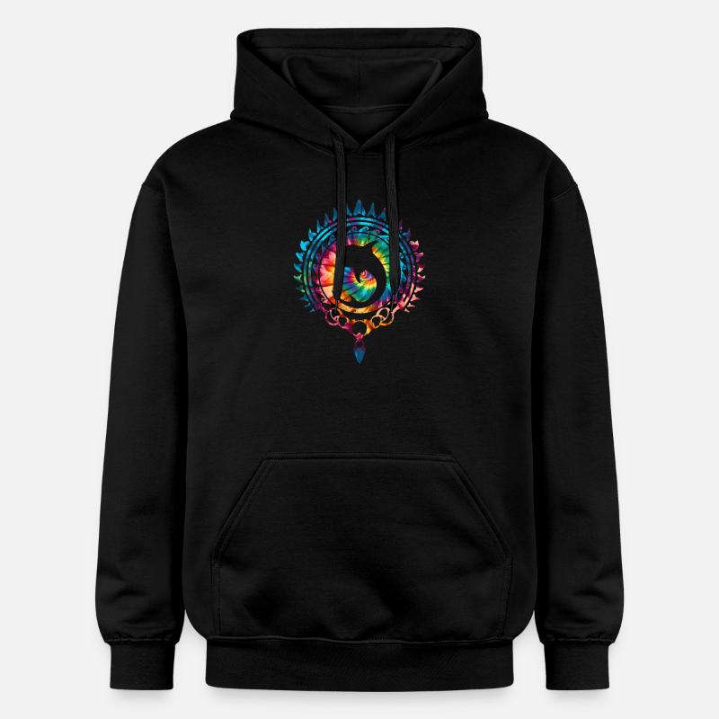 Requin-baleine Tie Dye - Sweat à capuche Softstyle® Gildan Unisexe - noir