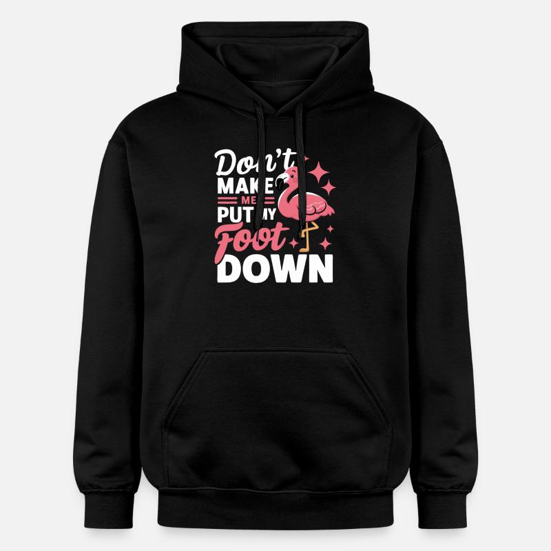 Flamant rose animal - Sweat à capuche Softstyle® Gildan Unisexe - noir