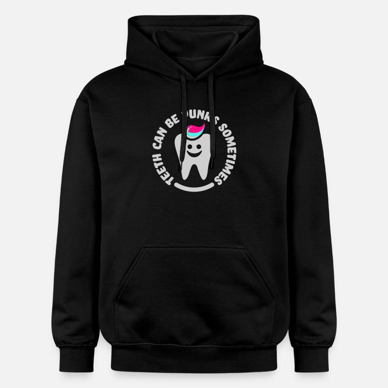 teeth punk zahn - Sweat à capuche Softstyle® Gildan Unisexe - noir