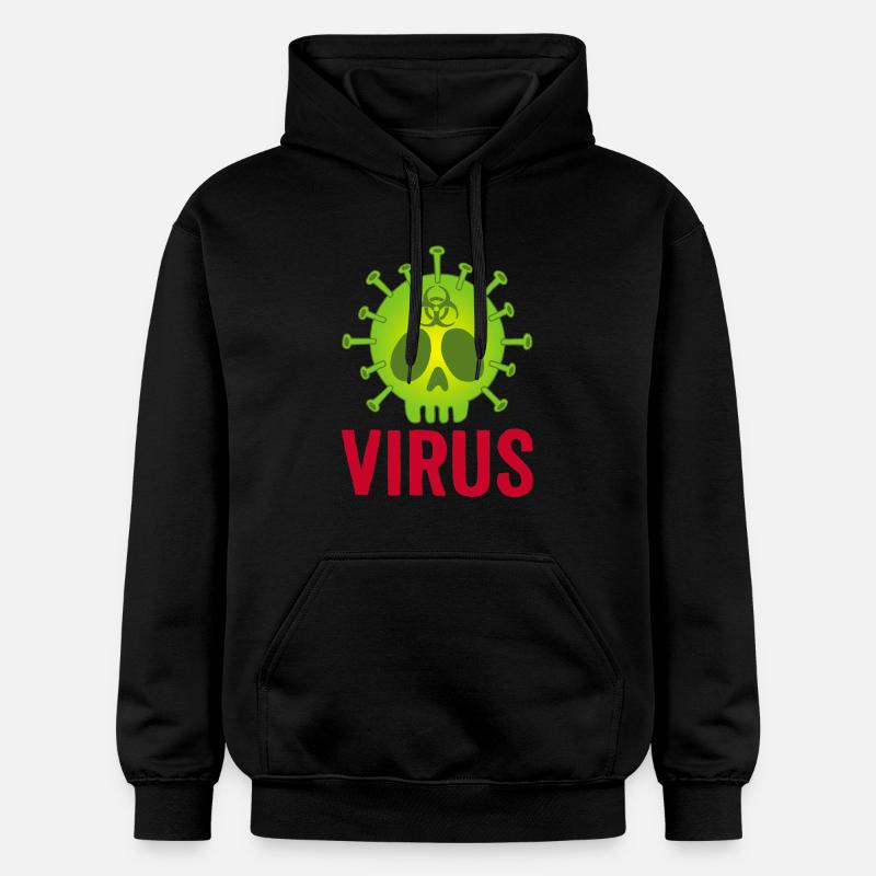 Tête de mort virus - Sweat à capuche Softstyle® Gildan Unisexe - noir