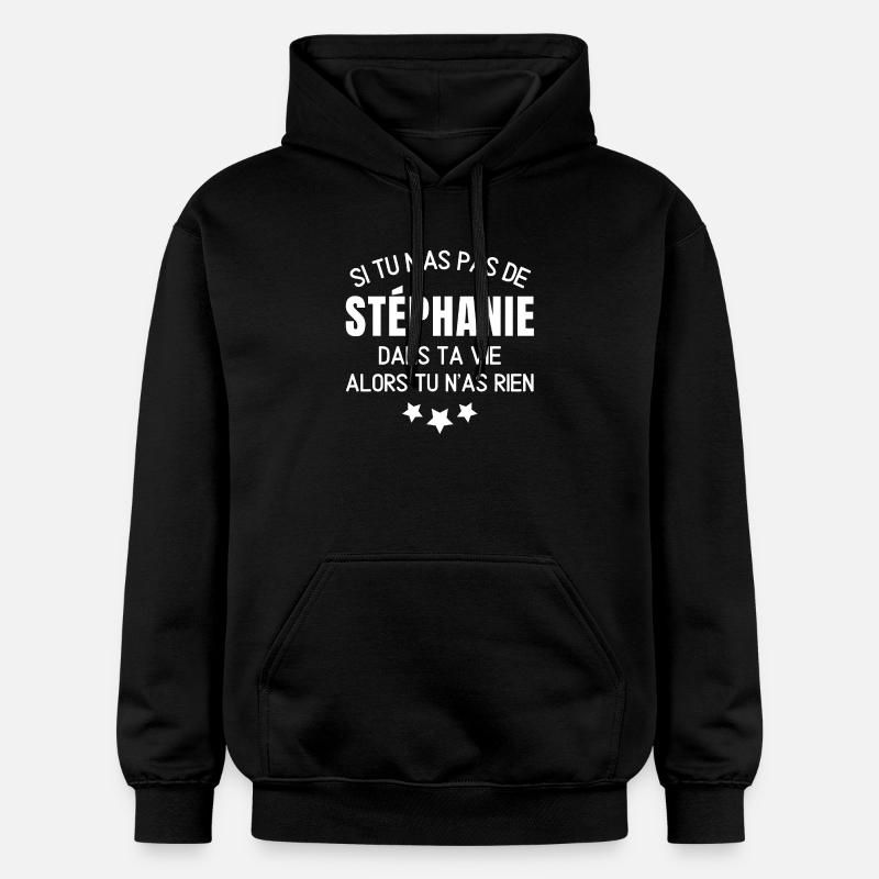 Stéphanie, anniversaire Stéphanie - Sweat à capuche Softstyle® Gildan Unisexe - noir