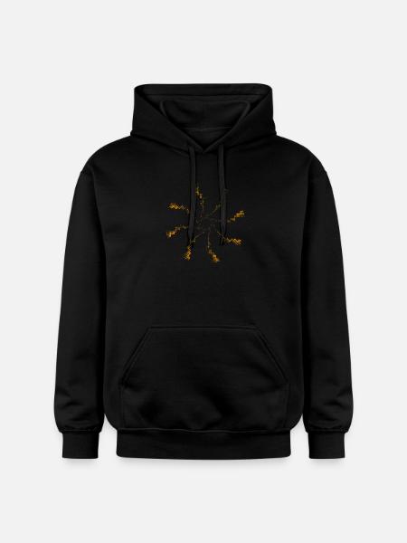 Firework pixel | gekreiseltes Windrad - Gildan Unisex Softstyle® Midweight Hoodie - Schwarz