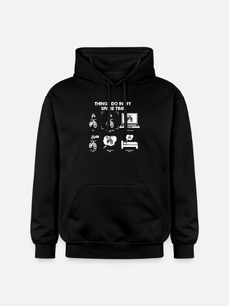 Bike-Denken in der Freizeit - Gildan Unisex Softstyle® Midweight Hoodie - Schwarz