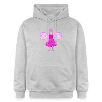 Fantasy Flower Fairy Foxglove Digitalia - Gildan Unisex Softstyle® Midweight Hoodie - light heather grey - Front - Liana (172cm) & Jaron (178cm)
