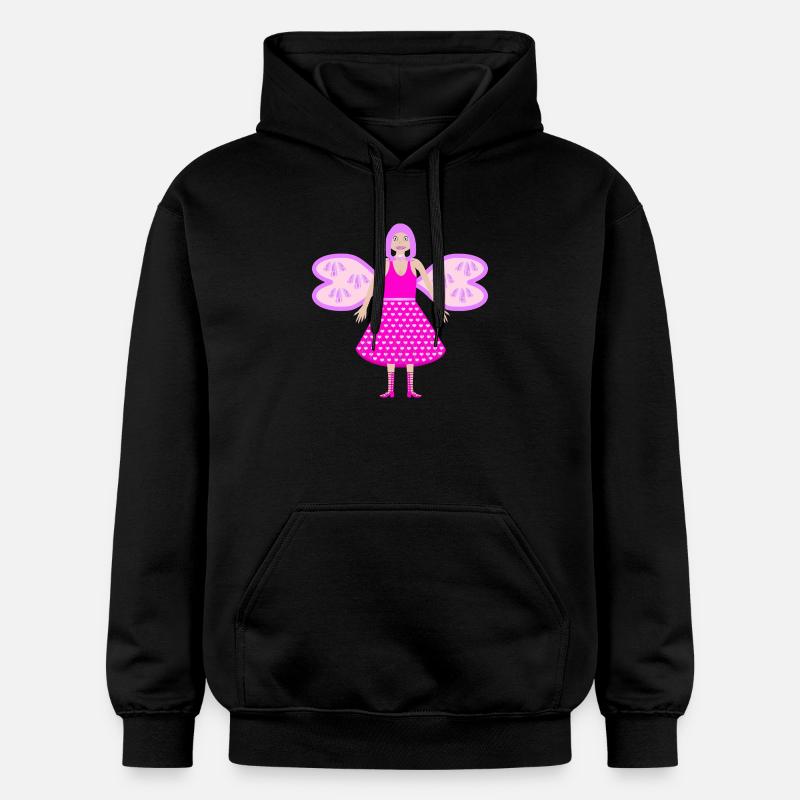 Fée des fleurs fantaisie Digitalia - Sweat à capuche Softstyle® Gildan Unisexe - noir