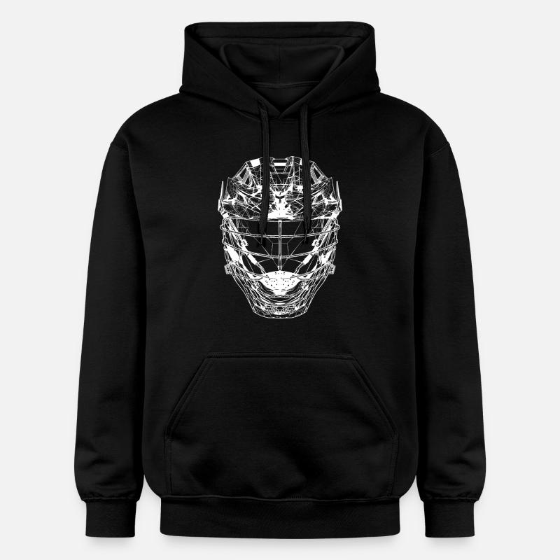 Casque de crosse Line Art - Sweat à capuche Softstyle® Gildan Unisexe - noir