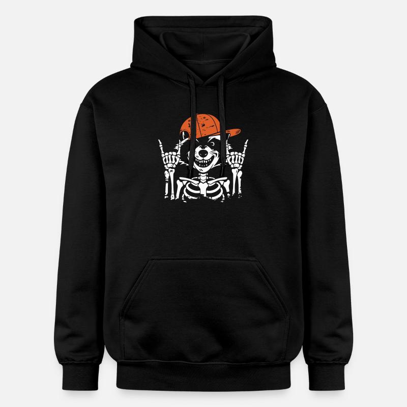 Os de raton laveur Rocker - Sweat à capuche Softstyle® Gildan Unisexe - noir