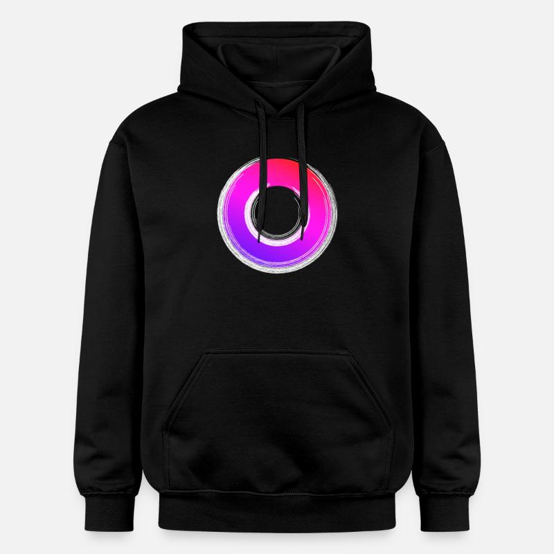 Gradient Ring Glanz - Gildan Unisex Softstyle® Midweight Hoodie - Schwarz