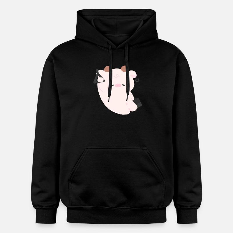 Trajet de la vache fatiguée - Sweat à capuche Softstyle® Gildan Unisexe - noir