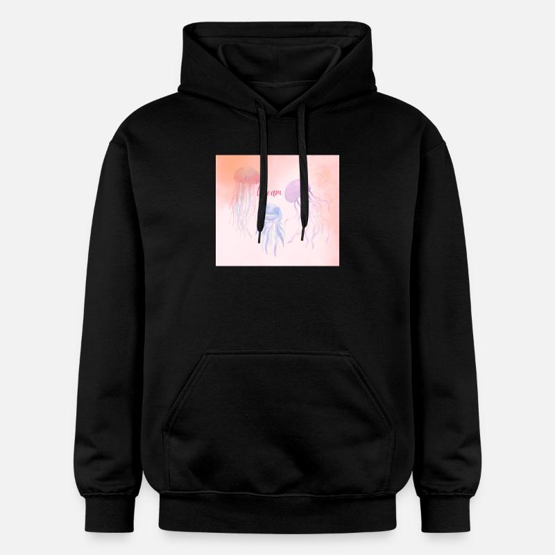 Méduse Pastel Dream - Sweat à capuche Softstyle® Gildan Unisexe - noir