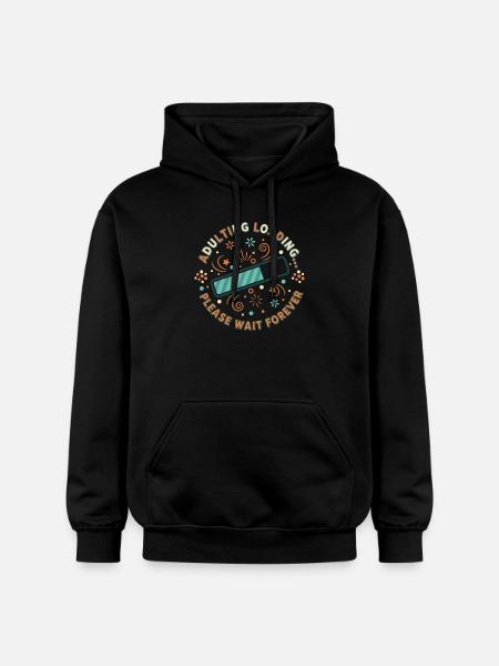 Adulting Loading Party - Gildan Unisex Softstyle® Midweight Hoodie - black