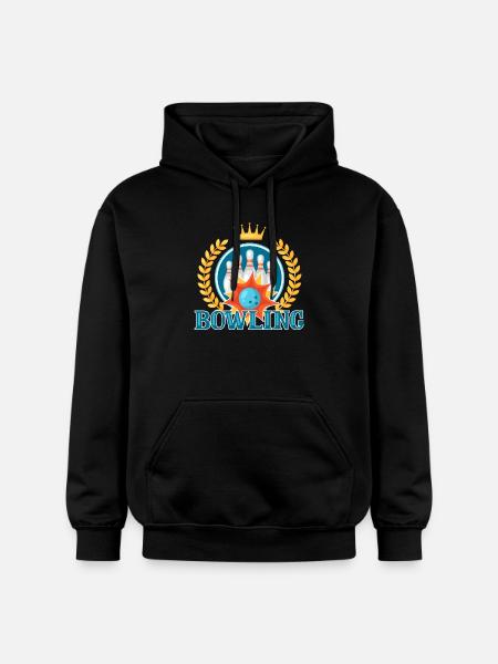 Royal Crown Bowling - Gildan Unisex Softstyle® Midweight Hoodie - black