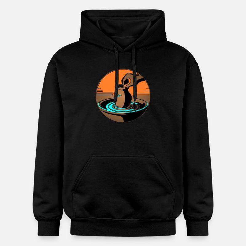 Zen Pottery Master - Édition Bleue - Sweat à capuche Softstyle® Gildan Unisexe - noir