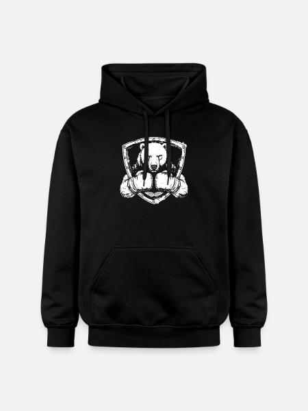Polar Bear Polar Bear Boxing MMA - Gildan Unisex Softstyle® Midweight Hoodie - black