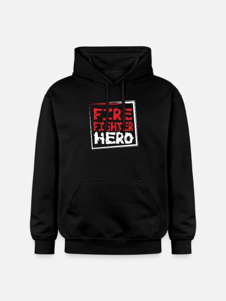 POMPIER-HÉROS - Sweat à capuche Softstyle® Gildan Unisexe - noir