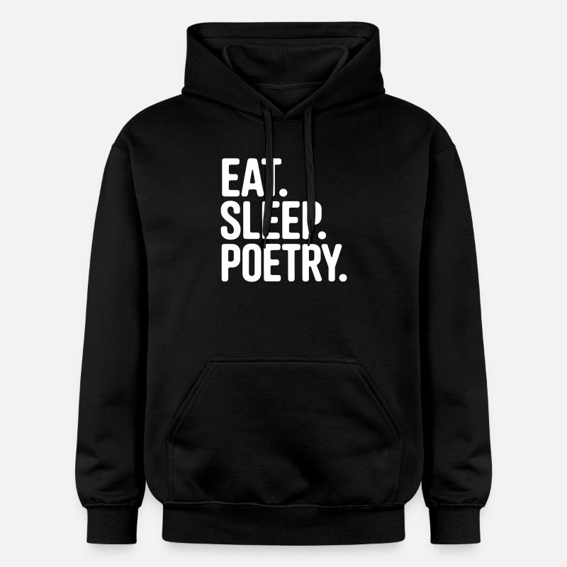 Eat Sleep Poetry Tee - Sweat à capuche Softstyle® Gildan Unisexe - noir
