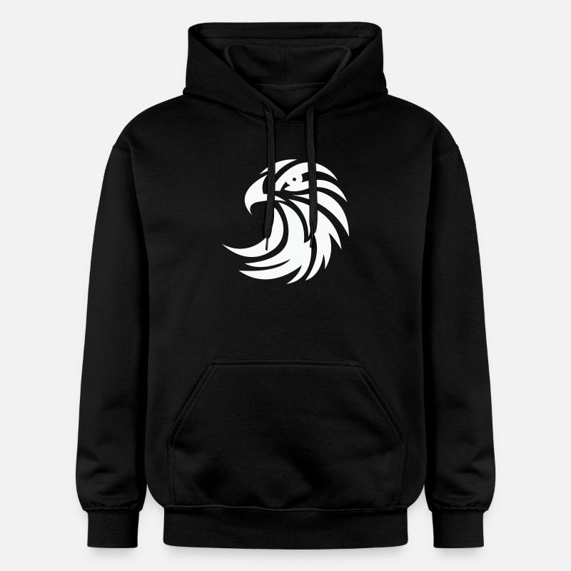 Silhouette d’aigle - Sweat à capuche Softstyle® Gildan Unisexe - noir