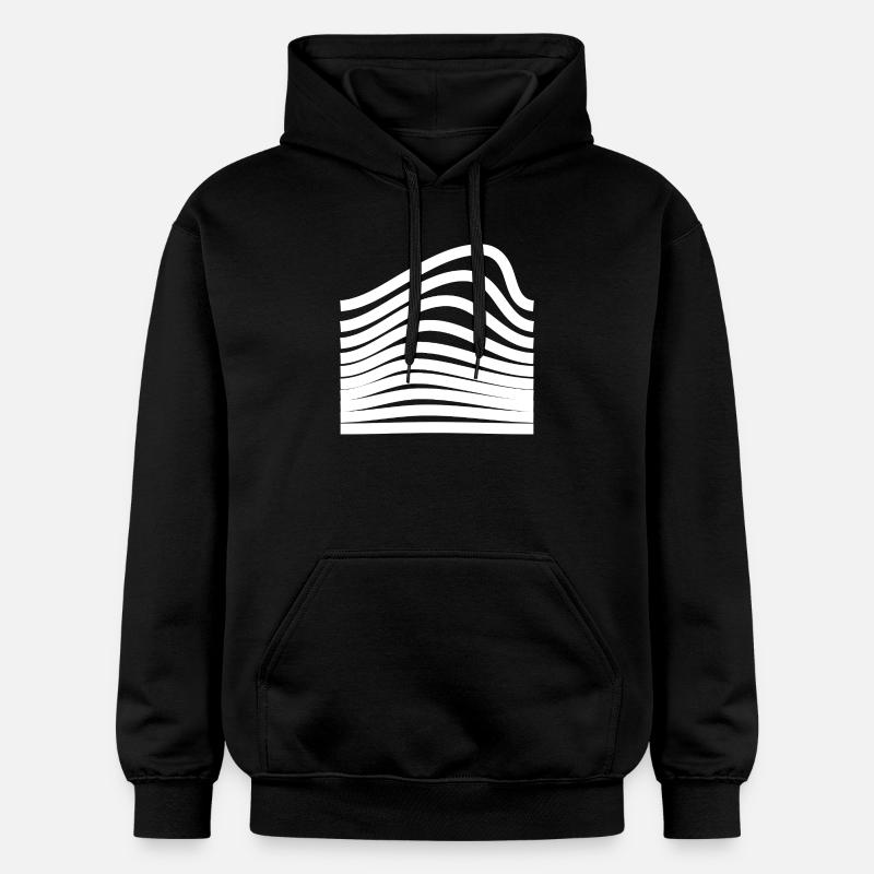 Conception ondulée et audacieuse - Sweat à capuche Softstyle® Gildan Unisexe - noir