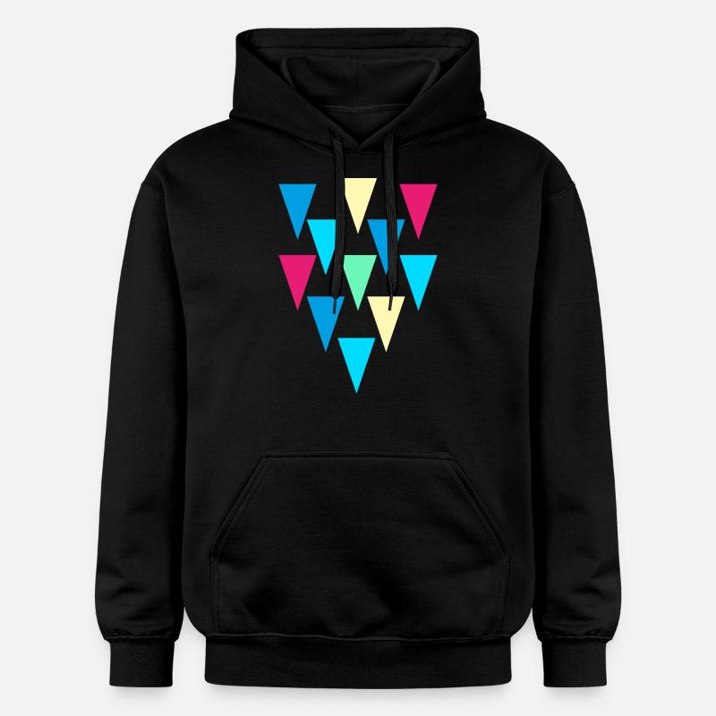 triangles_rain - Sweat à capuche Softstyle® Gildan Unisexe - noir