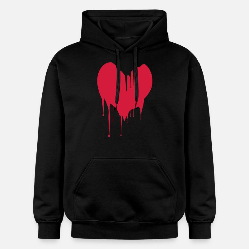 coeur - Sweat à capuche Softstyle® Gildan Unisexe - noir