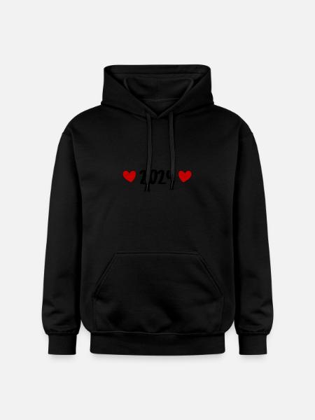 2024 Heart - Gildan Unisex Softstyle® Midweight Hoodie - black