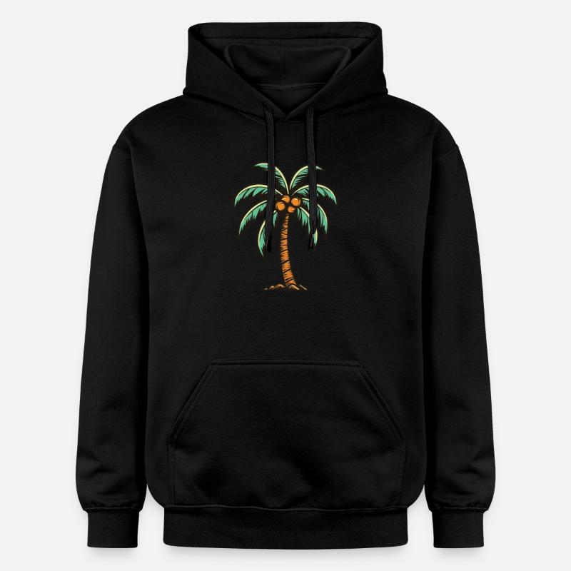 Icône de palmier - Sweat à capuche Softstyle® Gildan Unisexe - noir
