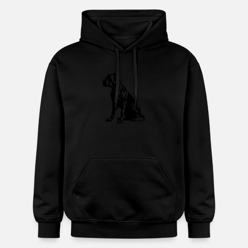 Chien Boxer - Sweat à capuche Softstyle® Gildan Unisexe - noir