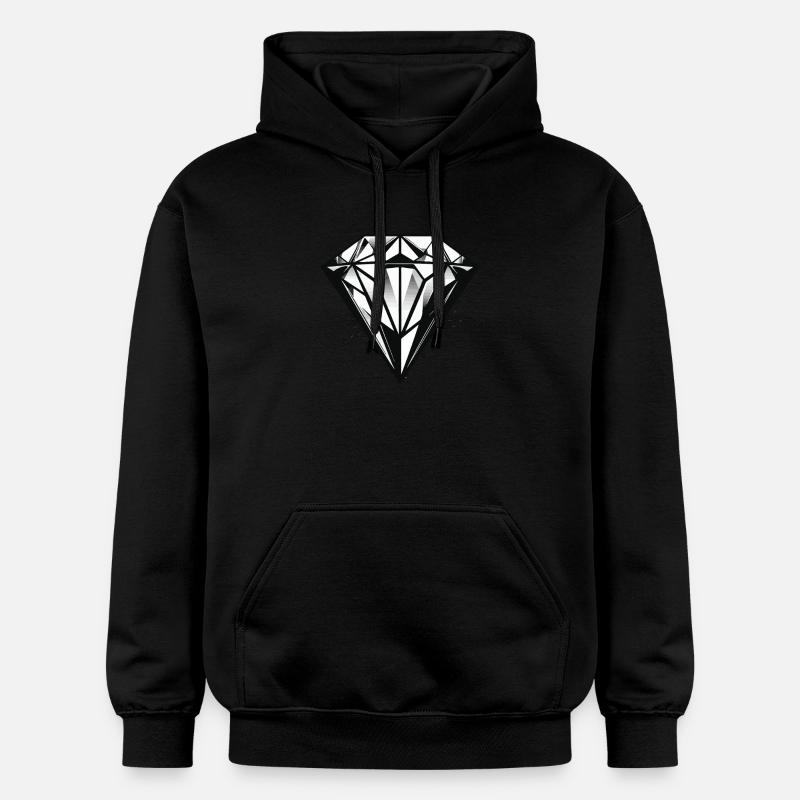 Symbole du diamant - Sweat à capuche Softstyle® Gildan Unisexe - noir