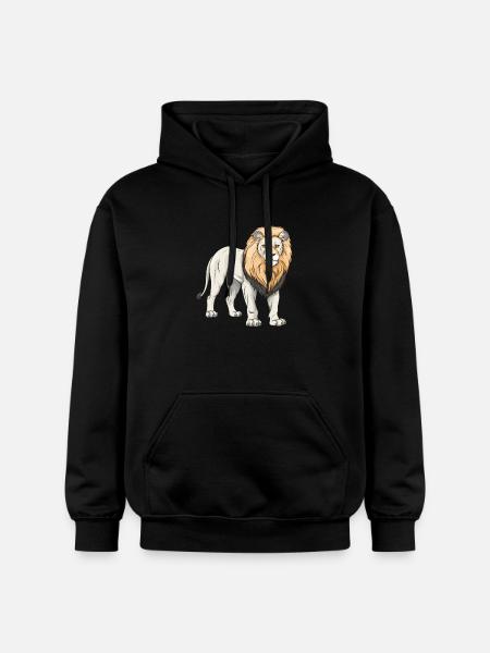Löwe Tier - Gildan Unisex Softstyle® Midweight Hoodie - Schwarz