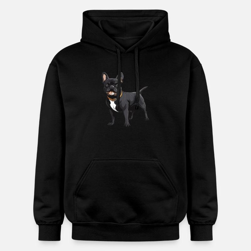 Bouledogue français Chien Animal - Sweat à capuche Softstyle® Gildan Unisexe - noir