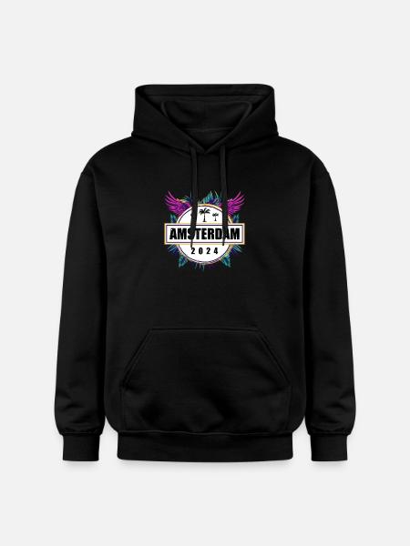 Amsterdam 2024 Team - Gildan Unisex Softstyle® Midweight Hoodie - Schwarz