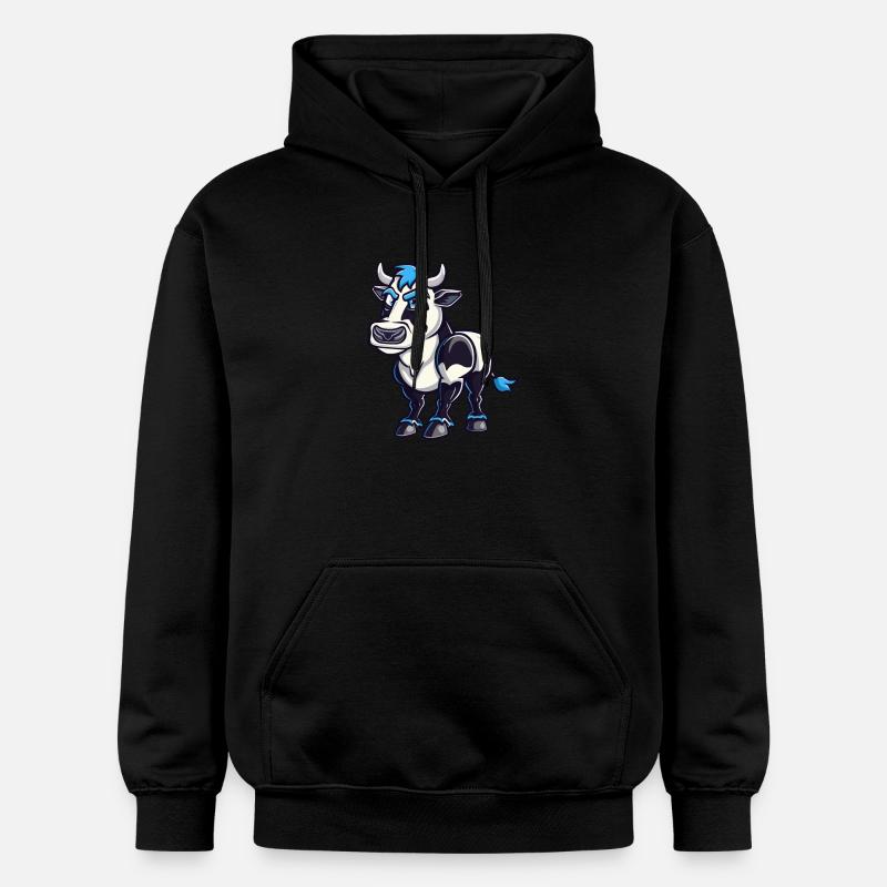 Kuh Comic - Gildan Unisex Softstyle® Midweight Hoodie - Schwarz