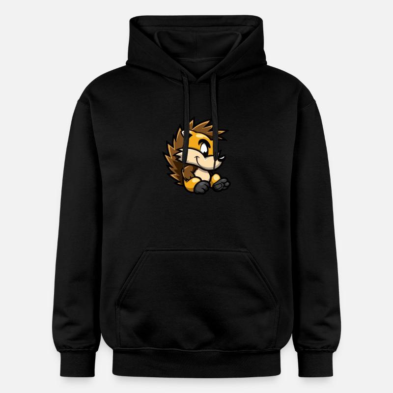 Bande dessinée hérisson - Sweat à capuche Softstyle® Gildan Unisexe - noir