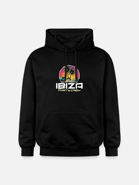Ibiza Party Crew Holidays - Gildan Unisex Softstyle® Midweight Hoodie - black