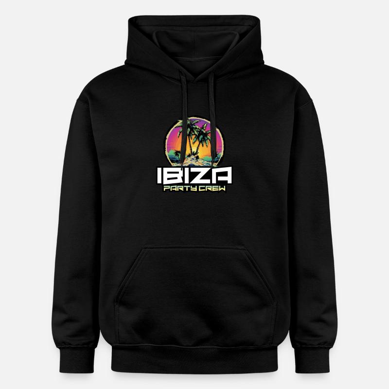 Vacances Ibiza Party Crew - Sweat à capuche Softstyle® Gildan Unisexe - noir