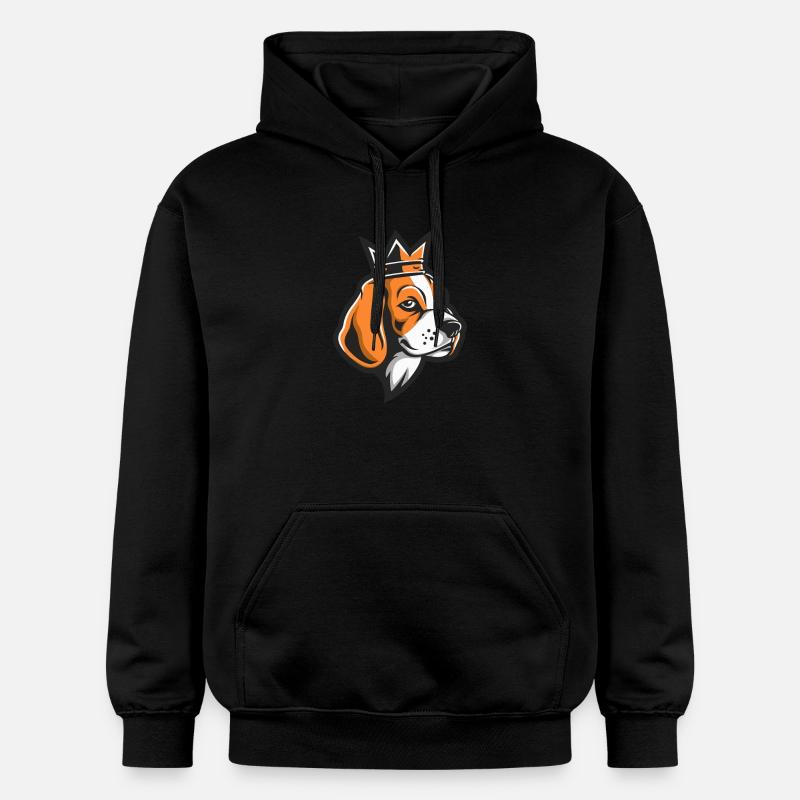Couronne de chien Beagle - Sweat à capuche Softstyle® Gildan Unisexe - noir