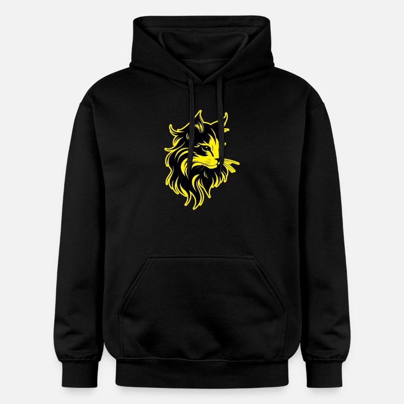 Chat Portrait D’animal - Sweat à capuche Softstyle® Gildan Unisexe - noir