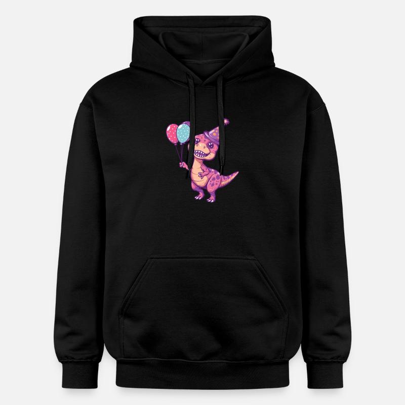 dinosaure t-rex anniversaire bébé - Sweat à capuche Softstyle® Gildan Unisexe - noir