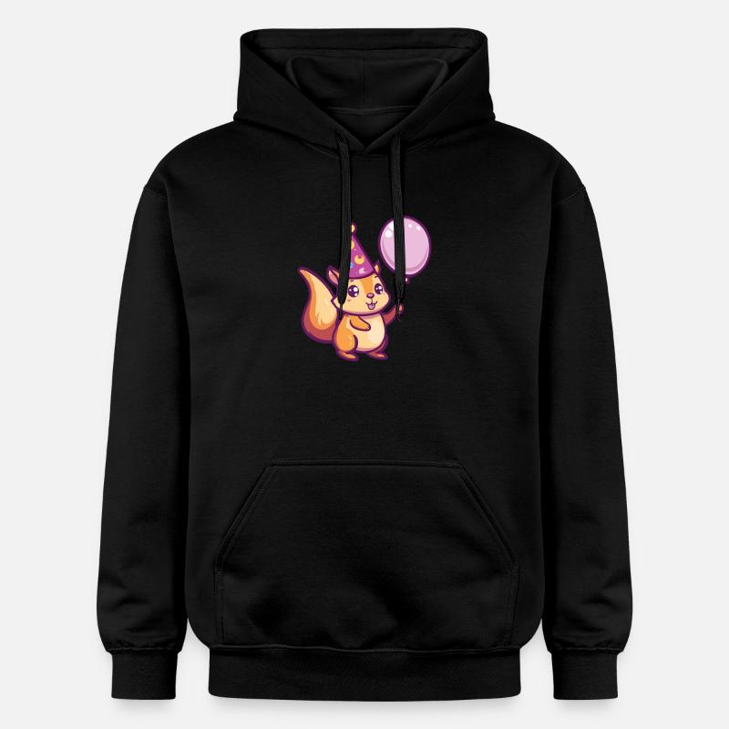 Écureuil Anniversaire Bébé - Sweat à capuche Softstyle® Gildan Unisexe - noir