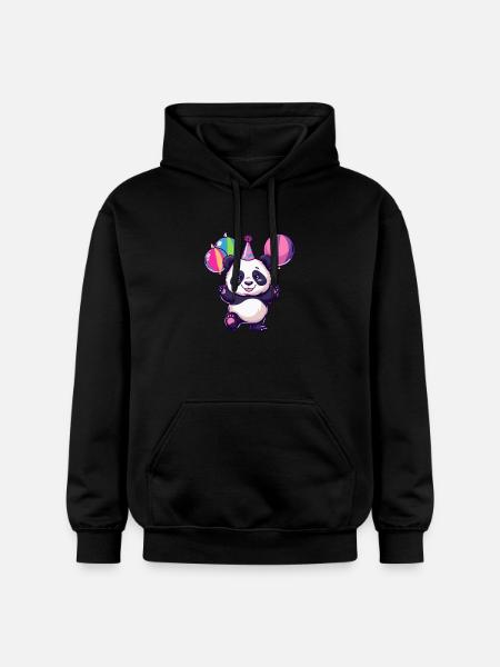 Panda Anniversaire Bébé - Sweat à capuche Softstyle® Gildan Unisexe - noir
